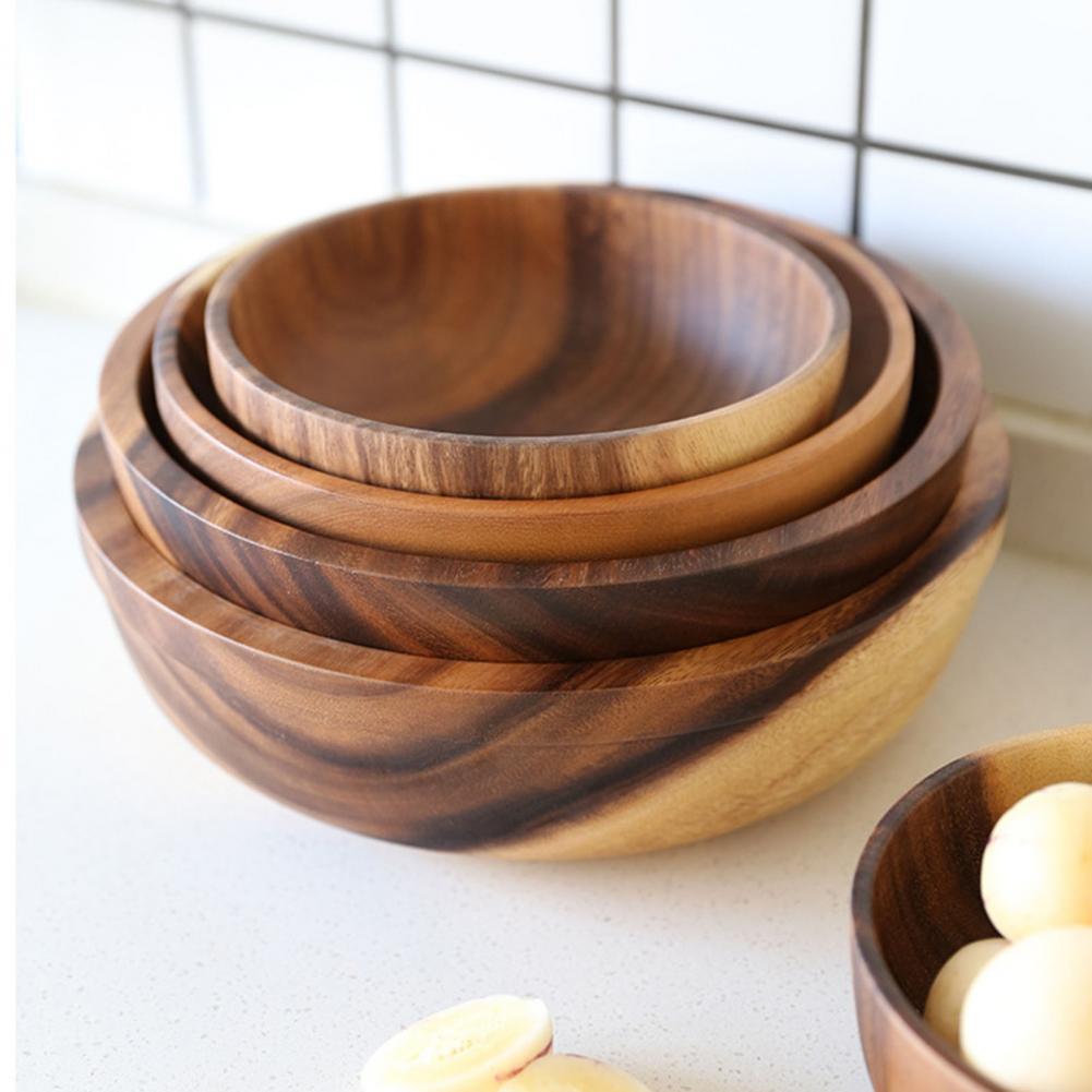 Natural Wood Kitchen Bowls