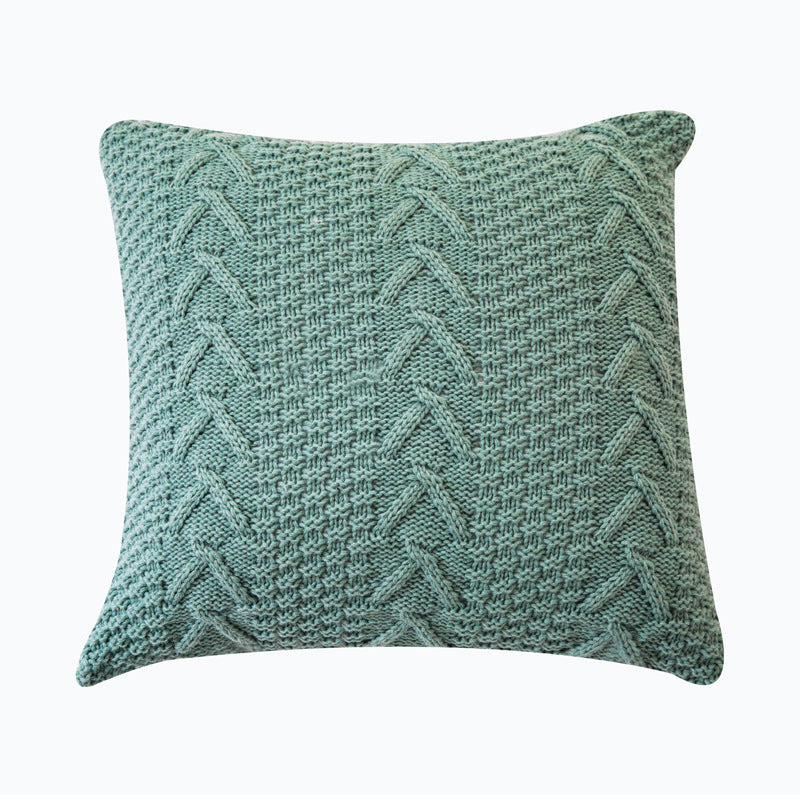 Coarse Wool Knitted Cushion Cover