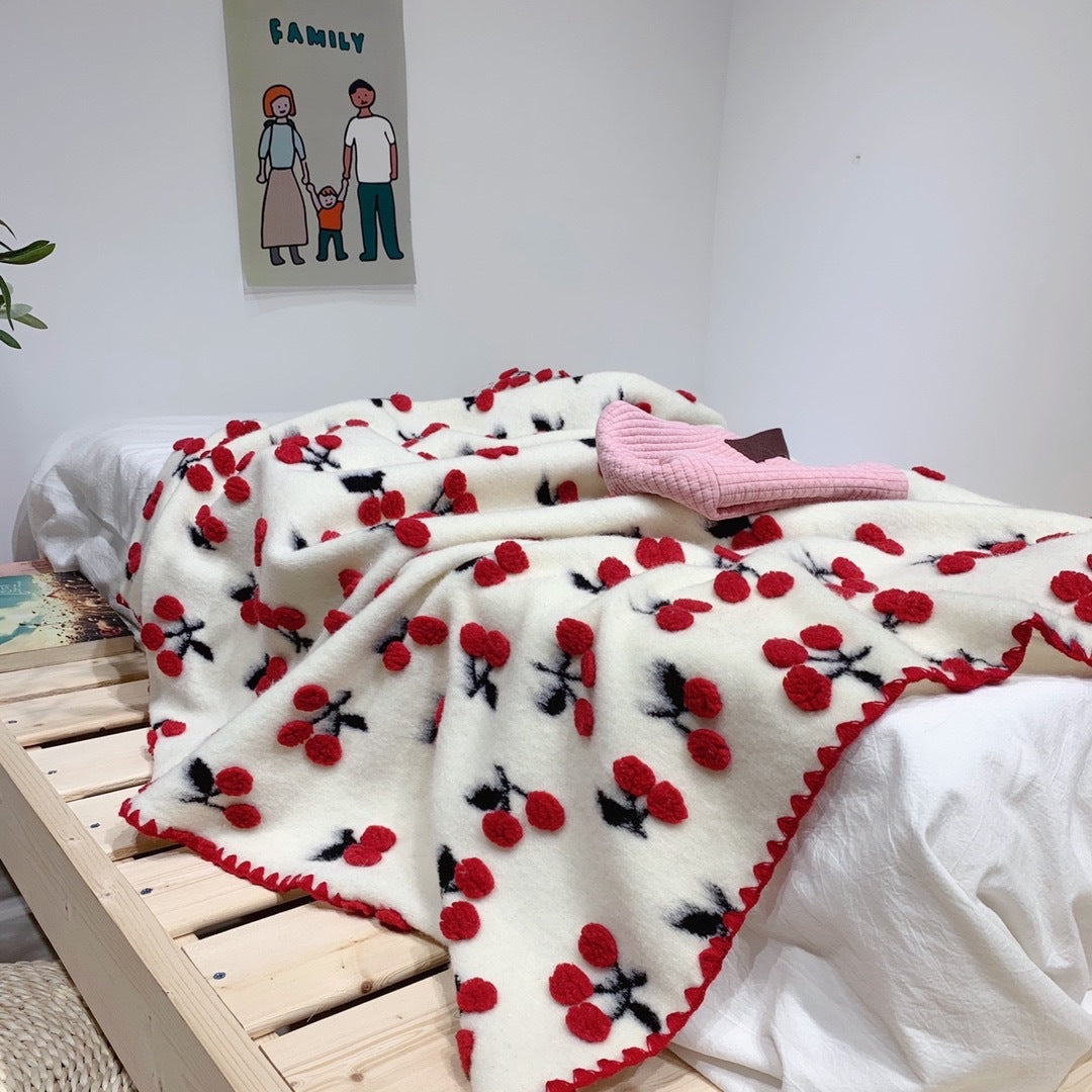 Christmas Berry Knit Blanket
