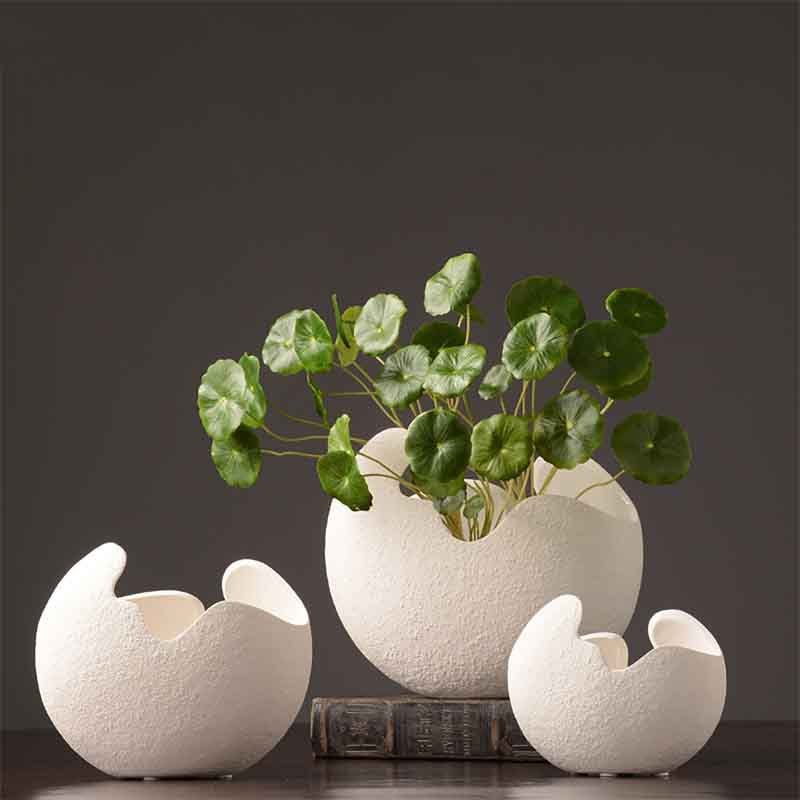 Broken Eggshell Ceramic Vase