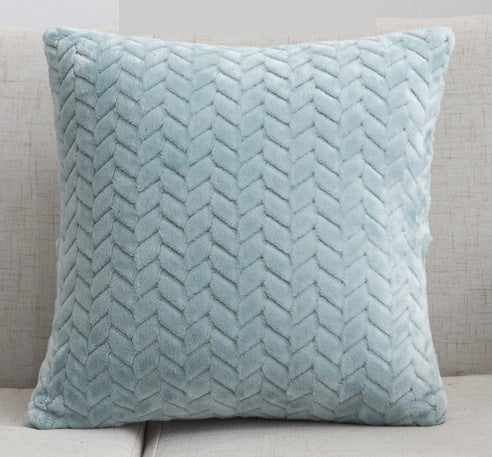 Flannel Leaf Cushion Cover
