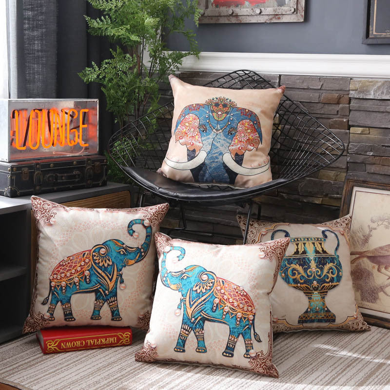 Elephant Stylised Cushion Cover