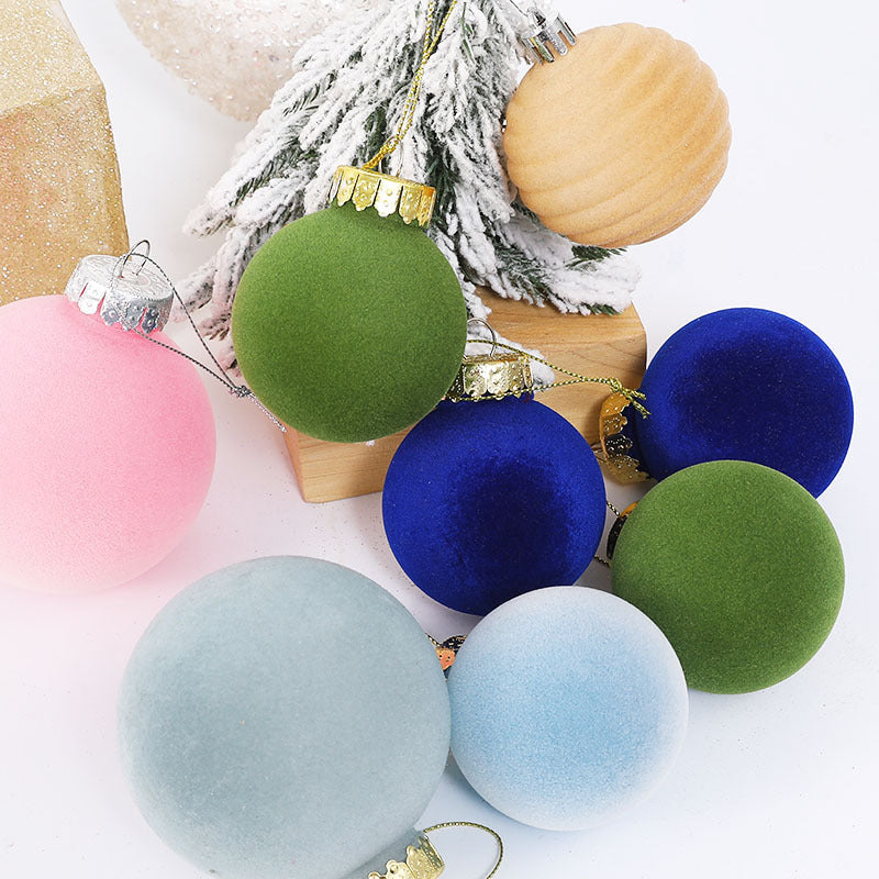 Flocked Baubles