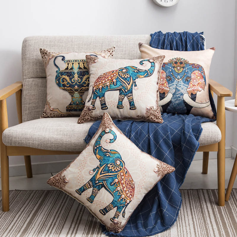 Elephant Stylised Cushion Cover