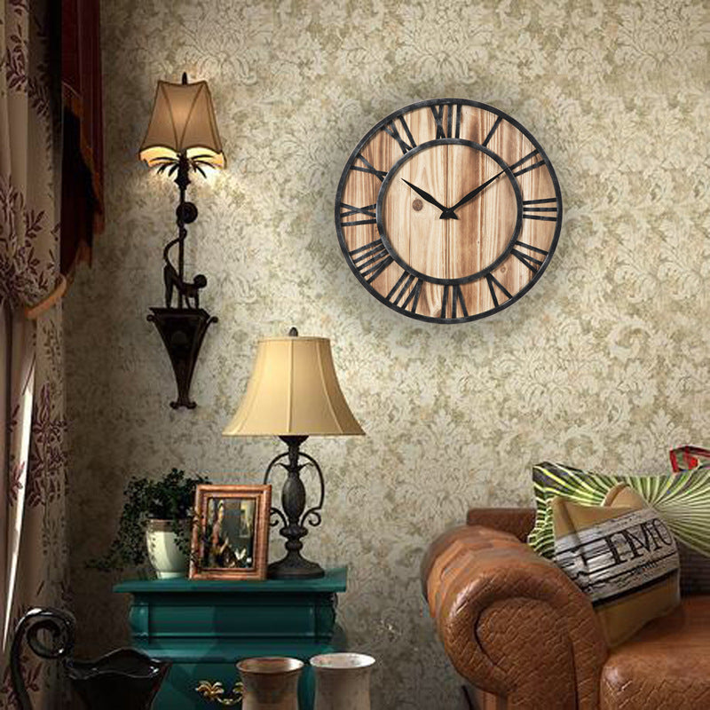 Wooden Barn Wall Clock