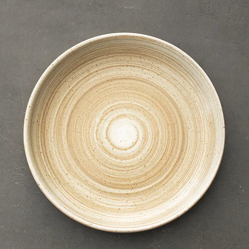 Retro Stoneware Ceramic Plate