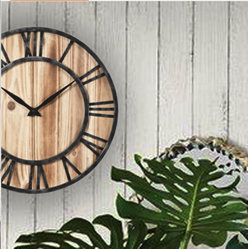 Wooden Barn Wall Clock