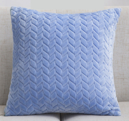 Flannel Leaf Cushion Cover