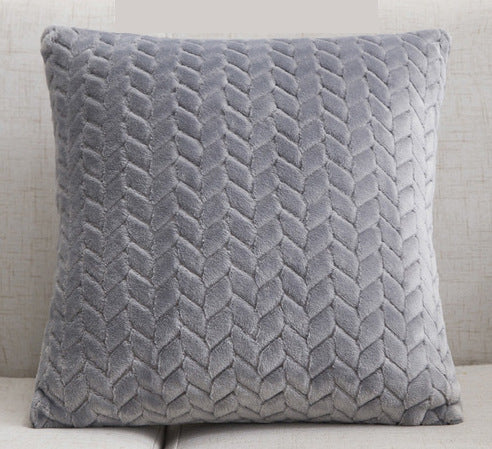 Flannel Leaf Cushion Cover