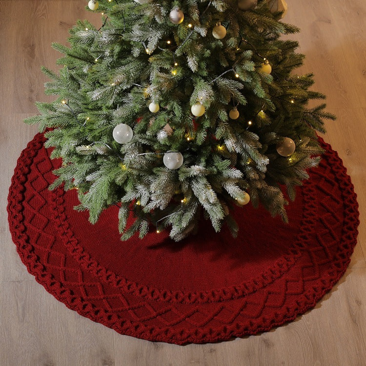 Knitted Diamond Tree Skirt