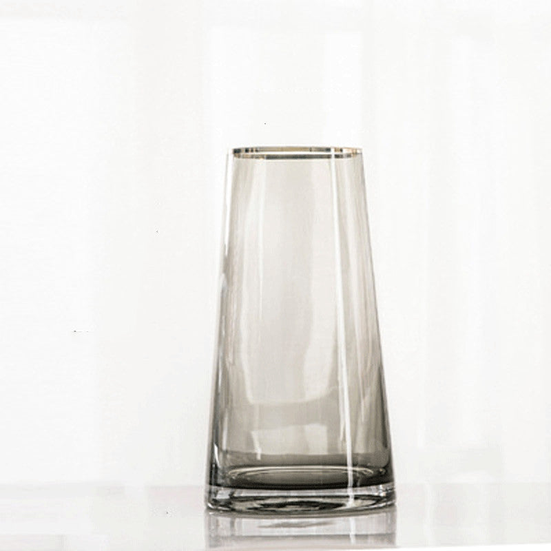 Gold Rim Glass Vase
