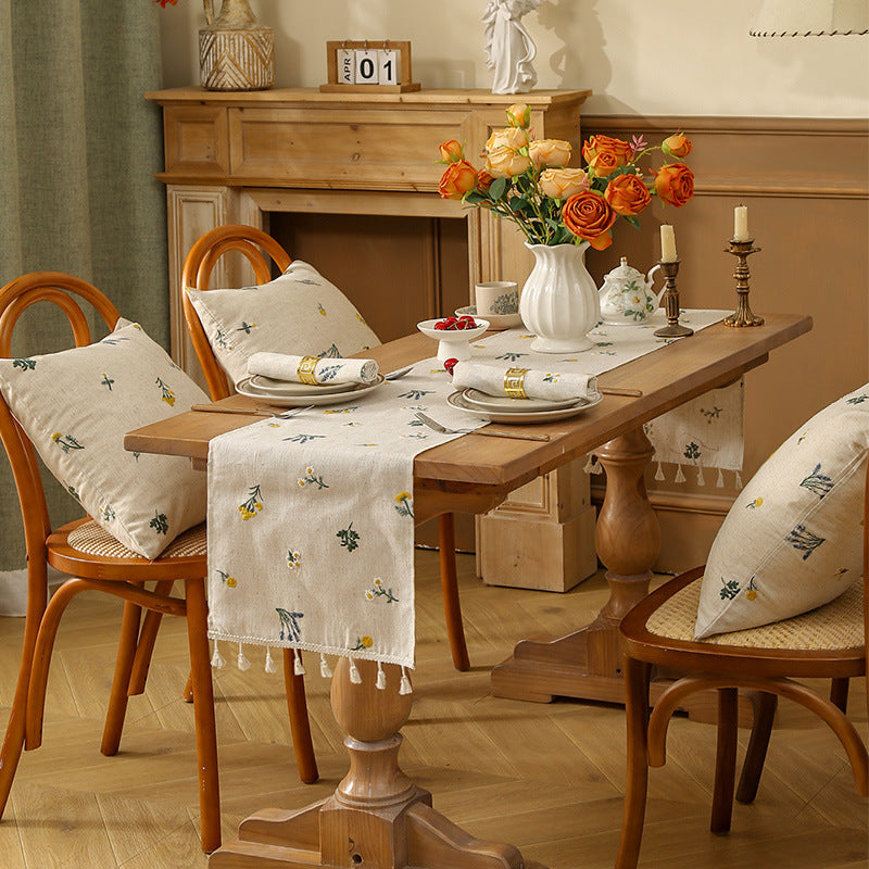 Wheat Embroidery Table Runner