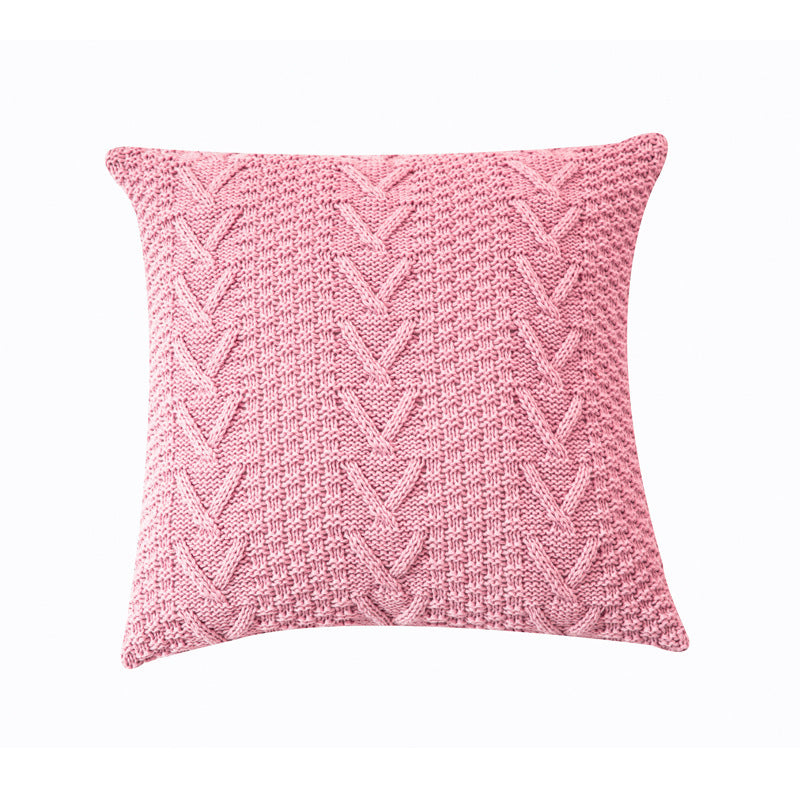 Coarse Wool Knitted Cushion Cover