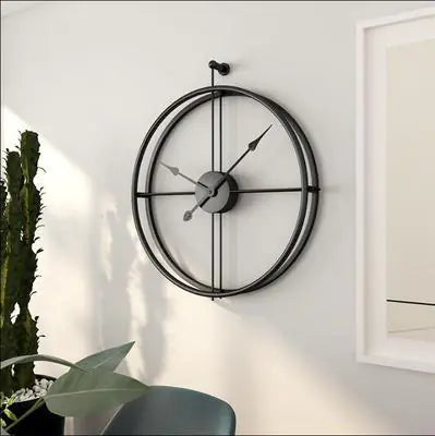 Nordic Creative Iron Wall Clock for Minimalist Living Room
