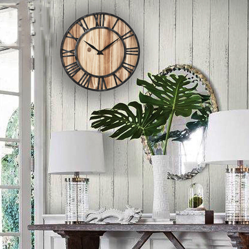 Wooden Barn Wall Clock