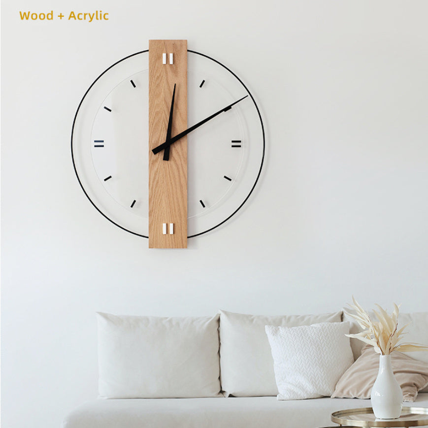 Wood Mute Ring Wall Clock