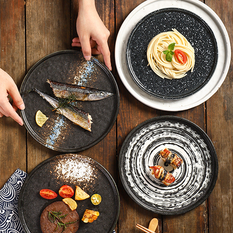 Creative Ceramic Plate for Steak, Pasta, and Pizza