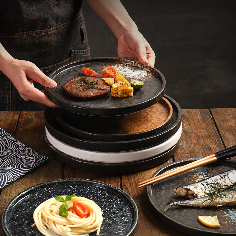 Creative Ceramic Plate for Steak, Pasta, and Pizza