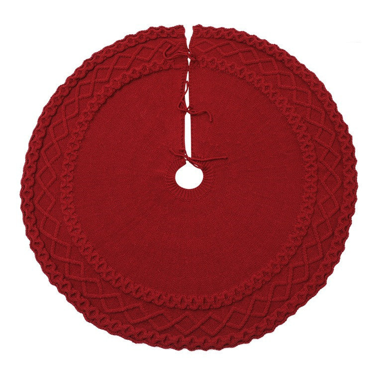 Knitted Diamond Tree Skirt