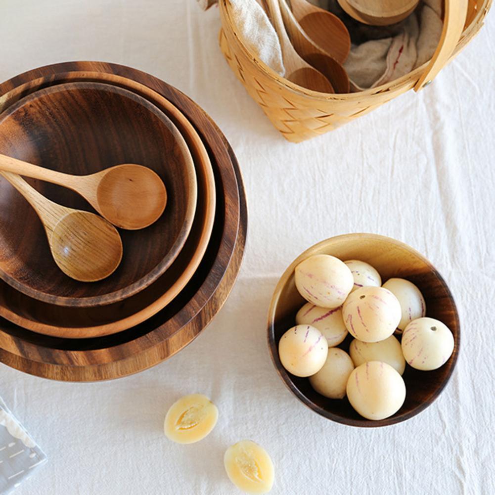 Natural Wood Kitchen Bowls