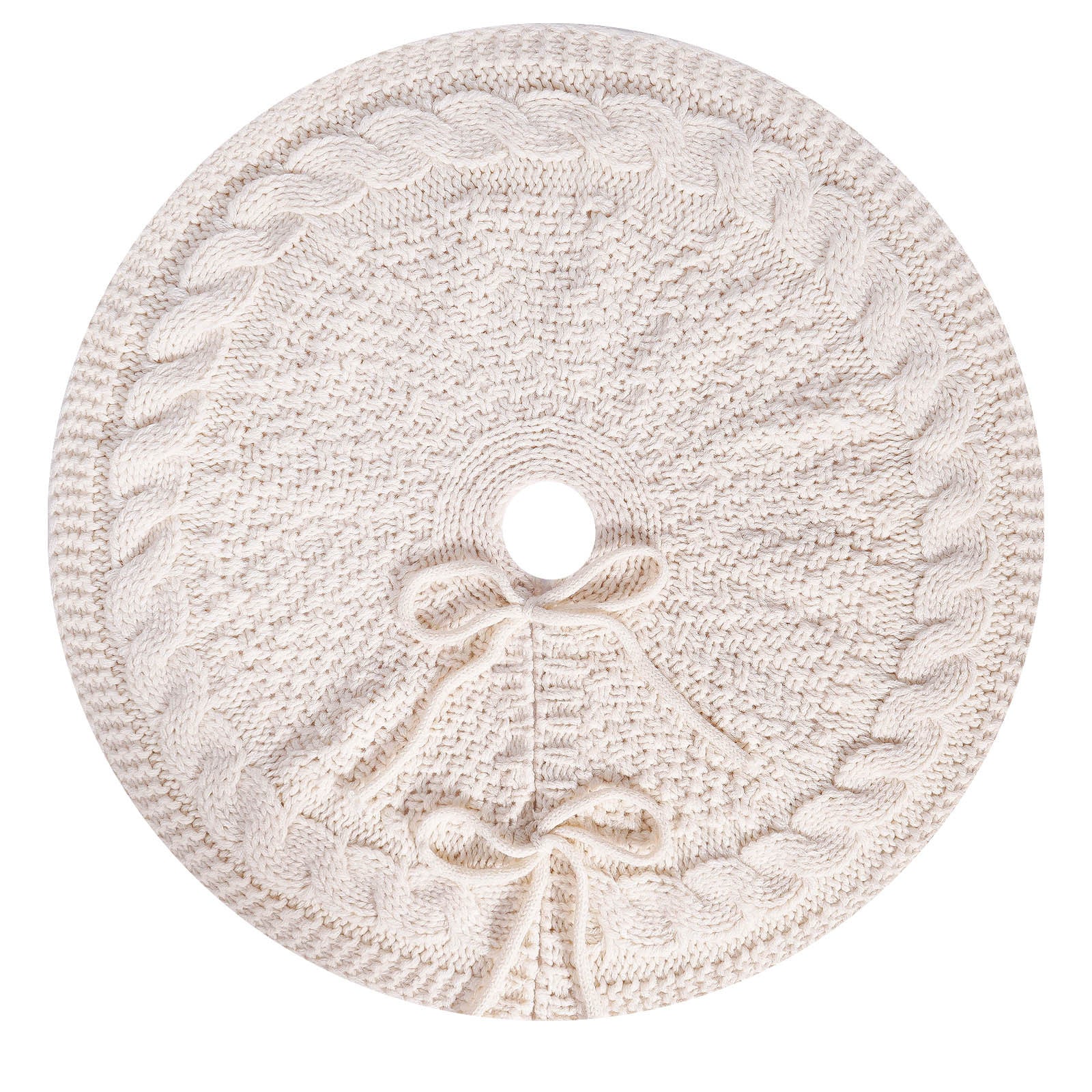 Festive Knitted Tree Skirt