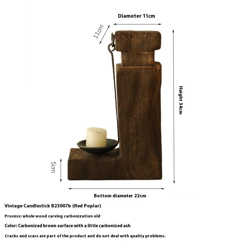 Handmade Wooden Candlestick