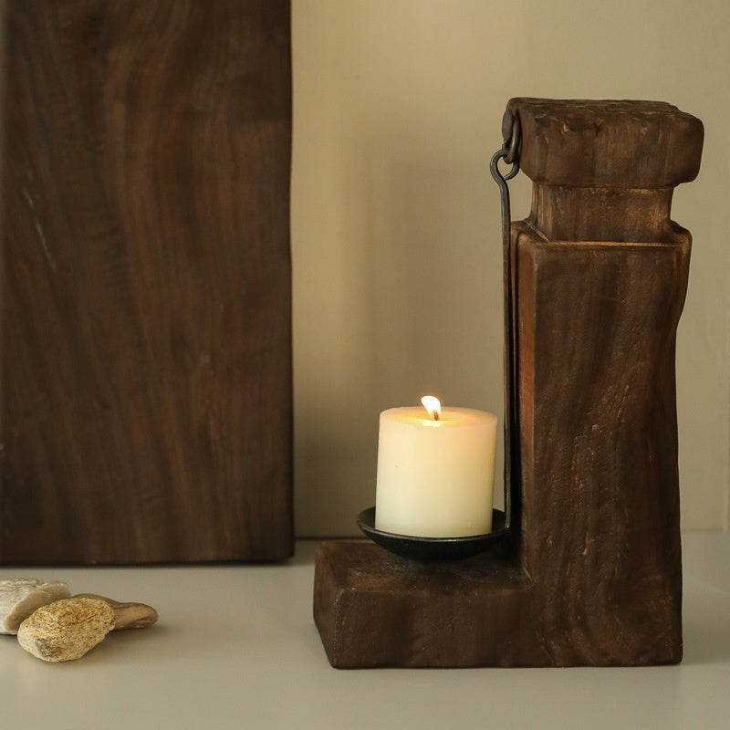 Handmade Wooden Candlestick