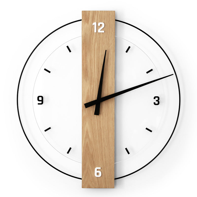 Wood Mute Ring Wall Clock