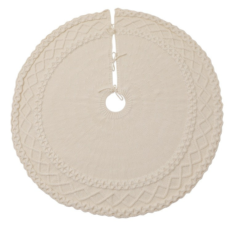 Knitted Diamond Tree Skirt