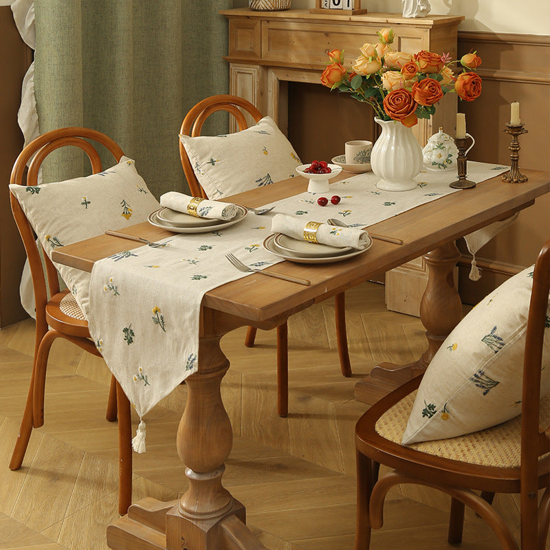 Wheat Embroidery Table Runner