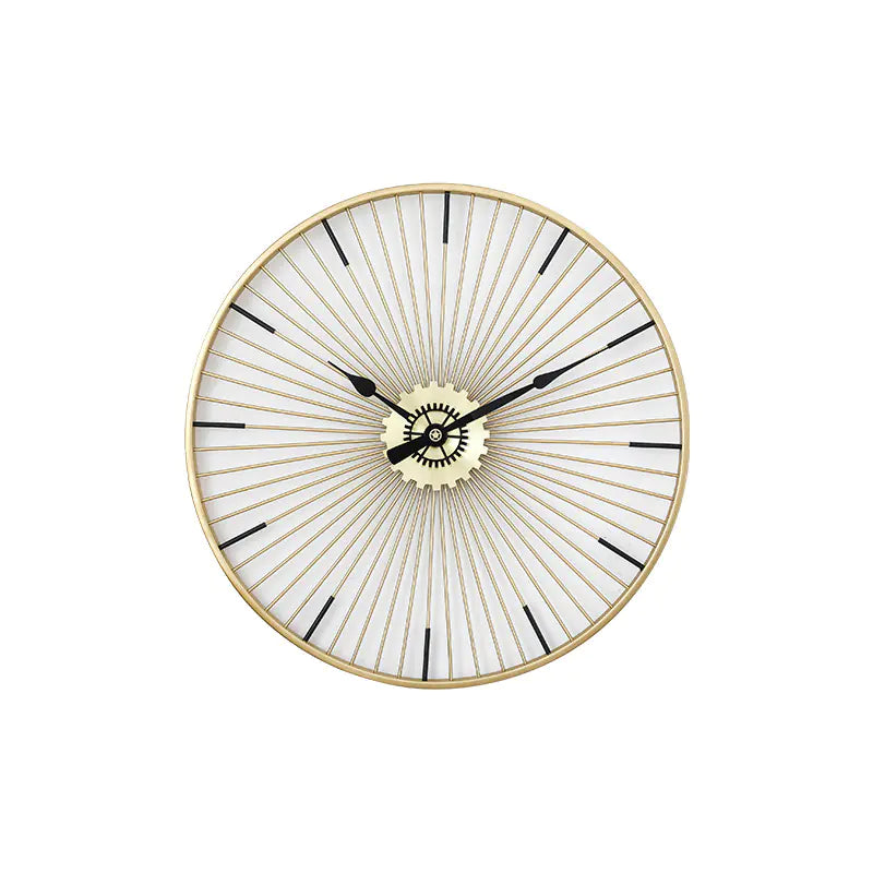 Gold Iron Art Wall Clock